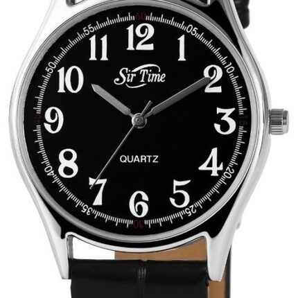 Sir Time Herrenuhr mit Lederimitationsarmband