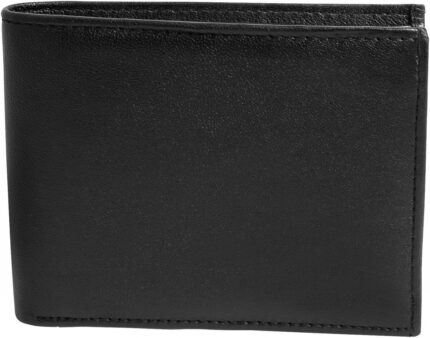 Steinmeister, Herren Echtleder Geldbörse, Querfromat, 12 x 9 cm, schwarz