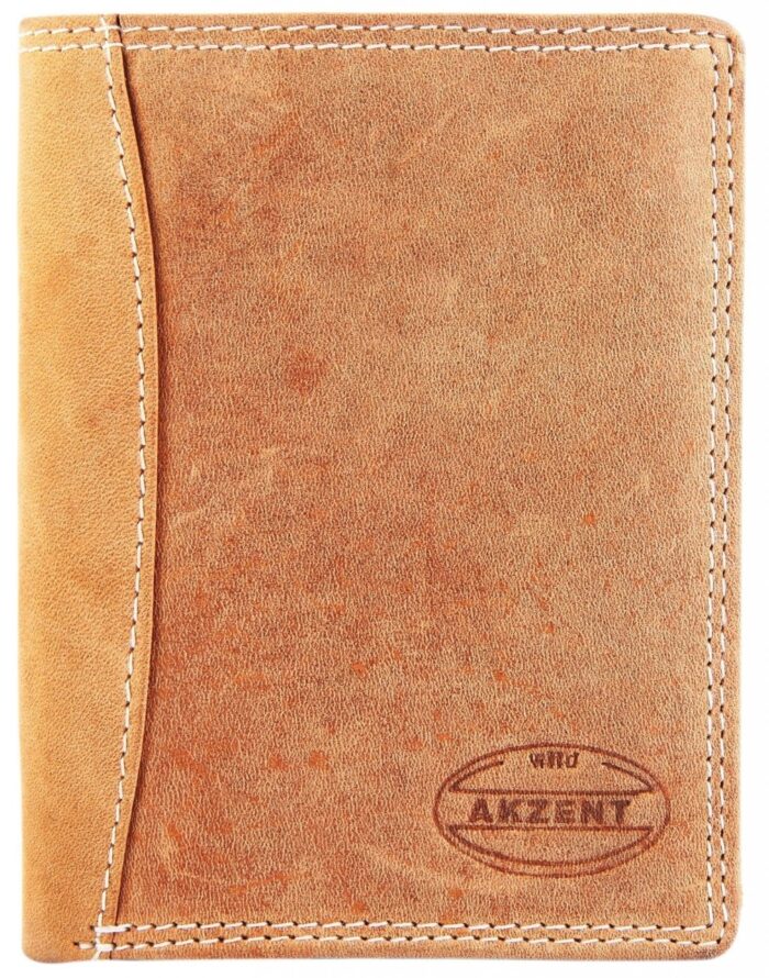 Akzent Herren Geldbörse aus Echtleder. Format 9 x 12 cm. RFID - Image 1