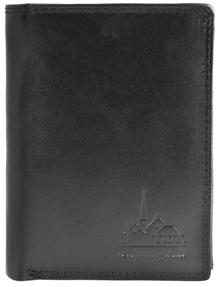 Schwarzwald Echt Leder Geldbörse, Motiv Kirche - Image 1