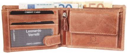 Leonardo Verrelli Geldbörse, Echtleder, RFID-Schutz