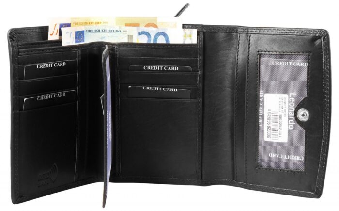 Leonardo Verrelli Damen Geldbörse aus Echtleder mit RFID-Schutz - Image 2