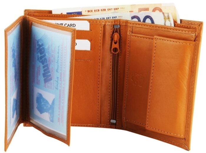 Akzent Herren Geldbörse aus Echtleder, Hochformat - Image 6