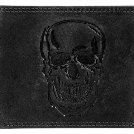 Akzent Geldbörse, RFID, Querformat, Totenkopf