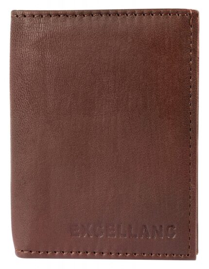 Excellanc Mini-Geldbörse aus Echtleder, Hochformat