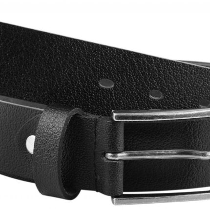 Leonardo Verrelli Echtleder Gürtel, schwarz, kürzbar, 90 cm - 140 cm