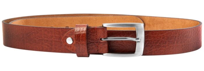 Leonardo Verrelli Echtleder Gürtel, hellbraun, kürzbar, 90 cm - 140 cm - Image 2