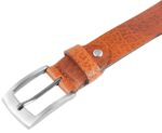 Leonardo Verrelli Echtleder Gürtel, hellbraun, kürzbar, 90 cm - 140 cm - Image 3