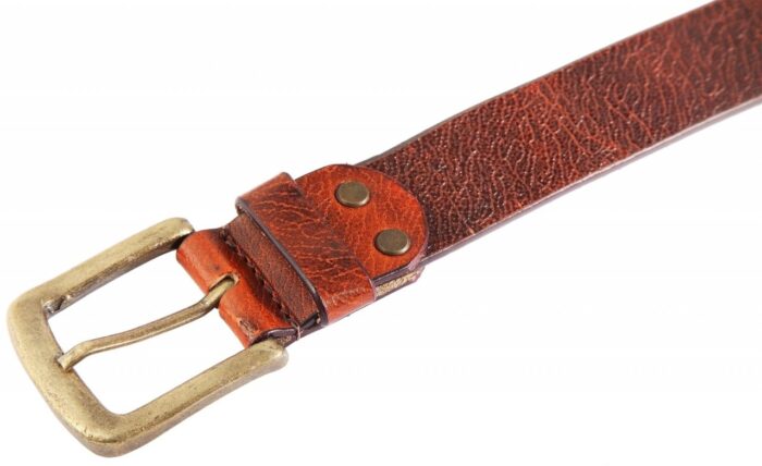 Leonardo Verrelli Echtledergürtel, Büffelleder, braun, kürzbar, 80 cm - 150 cm - Image 3