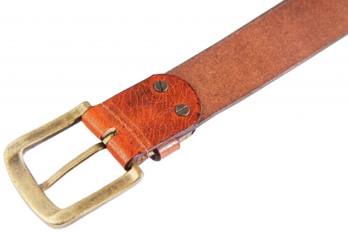 Leonardo Verrelli Echtledergürtel, Büffelleder, braun, kürzbar, 80 cm - 150 cm - Image 4