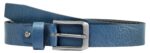 Leonardo Verrelli Echtleder Gürtel, kürzbar, blau, 85 cm - 125 cm