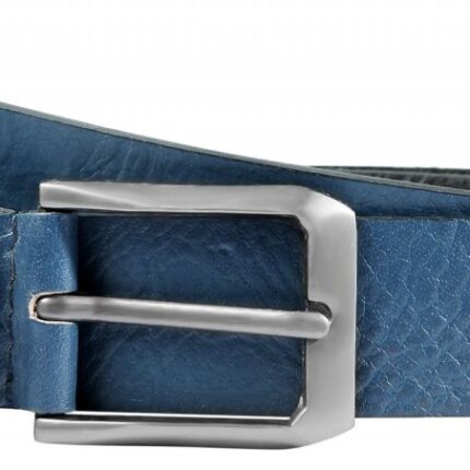 Leonardo Verrelli Echtleder Gürtel, kürzbar, blau, 85 cm - 125 cm