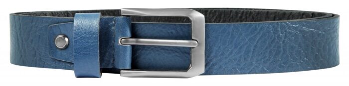 Leonardo Verrelli Echtleder Gürtel, kürzbar, blau, 85 cm - 125 cm - Image 2