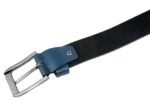 Leonardo Verrelli Echtleder Gürtel, kürzbar, blau, 85 cm - 125 cm - Image 4