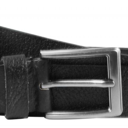 Leonardo Verrelli Echtleder Gürtel, kürzbar, schwarz, 90 cm - 140 cm