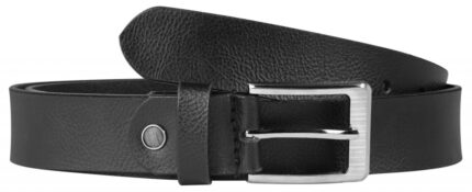 Leonardo Verrelli Echtleder Gürtel, kürzbar, schwarz, 90 cm - 120 cm