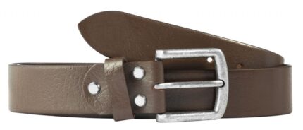 Leonardo Verrelli Echtleder Gürtel, kürzbar, dunkelbraun, 90 cm - 130 cm