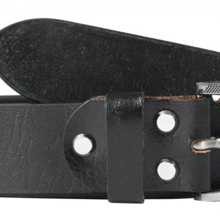 Leonardo Verrelli Echtleder Gürtel, kürzbar, schwarz, 90 cm - 130 cm