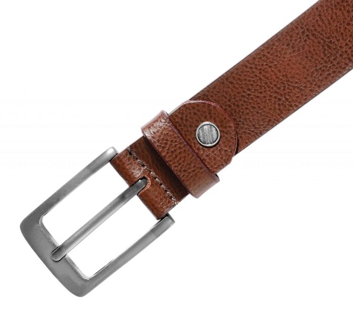 Leonardo Verrelli Echtleder Gürtel, kürzbar, braun, 2. Wahl (Schließendesign ... - Image 9
