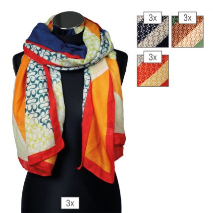 Schalpaket farblich sortiert, 190 x 75 cm, 100% Polyester, VE 12