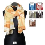 Schalpaket farblich sortiert, plissiert, 80 x 180 cm, 100% Polyester, VE 12