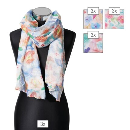 Schalpaket 100% Polyester farblich sortiert 180 x 70 cm, VE 12