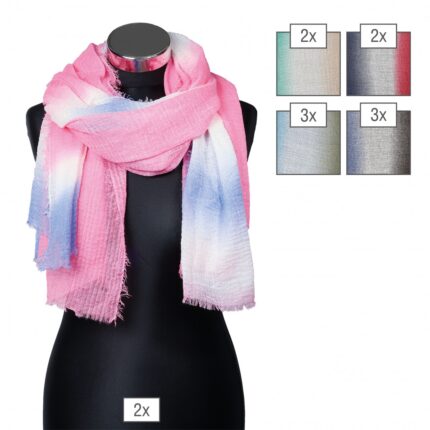 Schalpaket farblich sortiert, 90 x 180 cm, 100% Polyester, VE 12