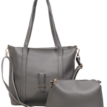 Damen Taschen-Set, Handtasche/ Schultertasche aus Lederimitation