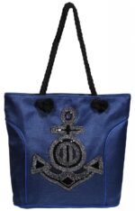 Damen Handtasche aus Textil, Ankermotiv - Image 2