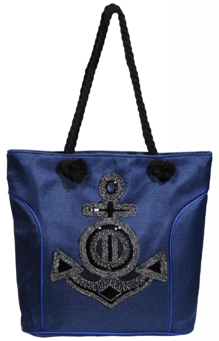 Damen Handtasche aus Textil, Ankermotiv - Image 2
