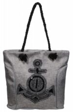 Damen Handtasche aus Textil, Ankermotiv - Image 3