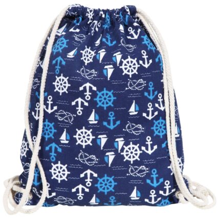 Maritimer Trend Turnbeutel aus Textil