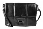 Überschlagtasche mit Steppnaht, Lederimitat