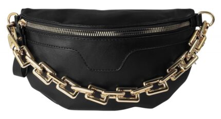 Umhängetasche mit eleganter Kette, Lederimitat