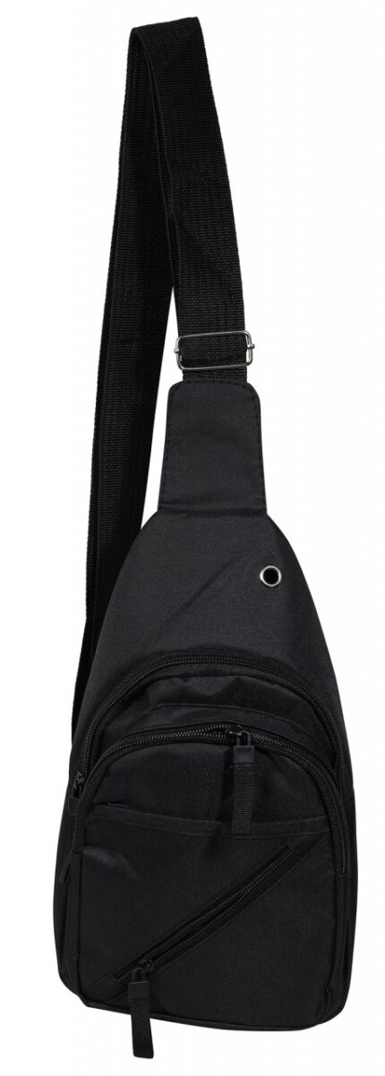 Herren Brusttasche oder Bauchtasche, Textil mit verstellbarem Gurt, 4 Stück/Pack