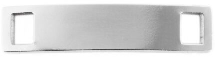 Edelstahl Schnürsenkel Charm, Größe 26,5x6x1,8 mm, graviurfähig