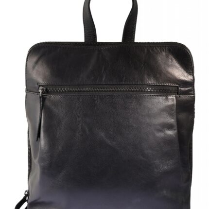 Leonardo Verrelli, Echtleder Rucksack/Tasche, Reißverschluss, verstellbare Ri...