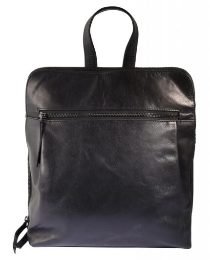 Leonardo Verrelli, Echtleder Rucksack/Tasche, Reißverschluss, verstellbare Ri...