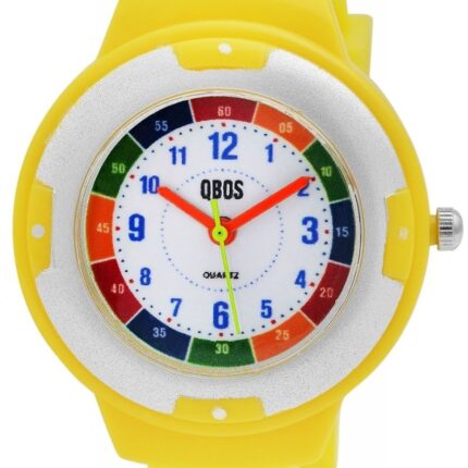 QBOS Kinderuhr mit Silikonarmband, Fußball