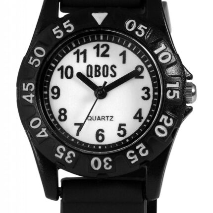 Qbos Kinderuhr mit Silikonband, bunt, Motiv Astronaut, Ø 28 mm