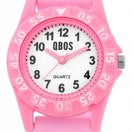 Qbos Kinderuhr mit Silikonband, bunt, Motiv Gitarre, Ø 28 mm