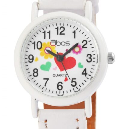 QBOS Kinderuhr mit Lederimitationsarmband