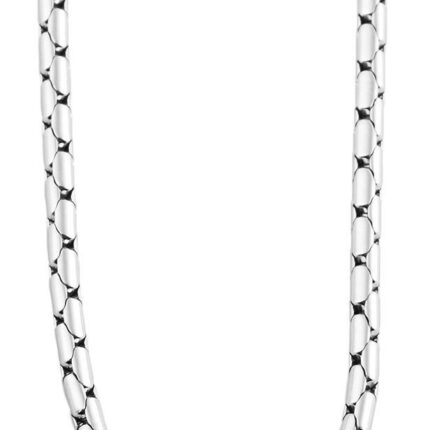 Akzent Kobrakette aus Edelstahl, silberfarben, Stärke 3mm