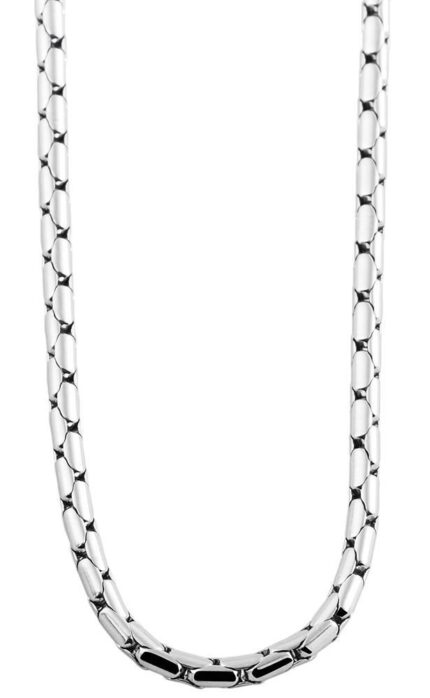 Akzent Kobrakette aus Edelstahl, silberfarben, Stärke 3mm
