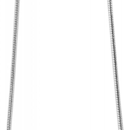 Akzent Edelstahl Schlangenkette, plattiert, silberfarbig, Stärke 1mm