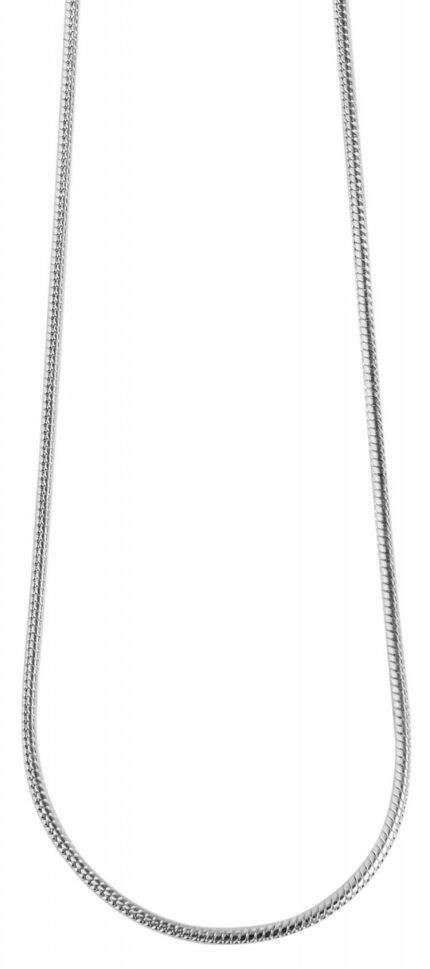 Akzent Edelstahl Schlangenkette, plattiert, silberfarbig, Stärke 1mm