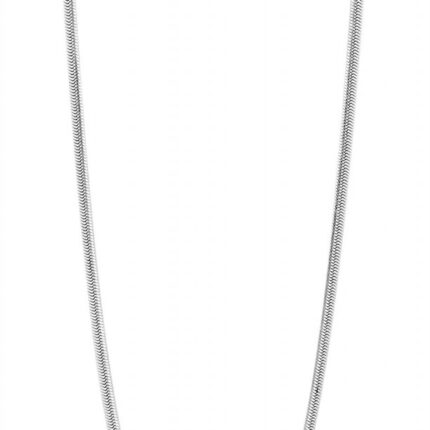 Akzent Schlangenkette, flach, Edelstahl, silberfarben, Stärke 2mm