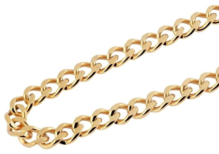 Akzent Panzerkette, Edelstahl, goldfarben, Stärke 1mm - Image 3