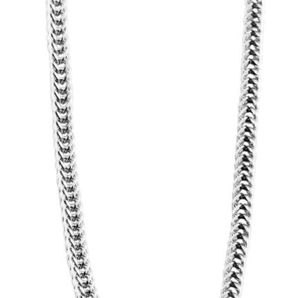 Akzent Fuchsschwanzkette, Edelstahl, silberfarben, Stärke 3mm