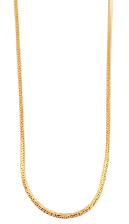 Akzent Schlangenkette, Edelstahl, goldfarben, Stärke 1mm